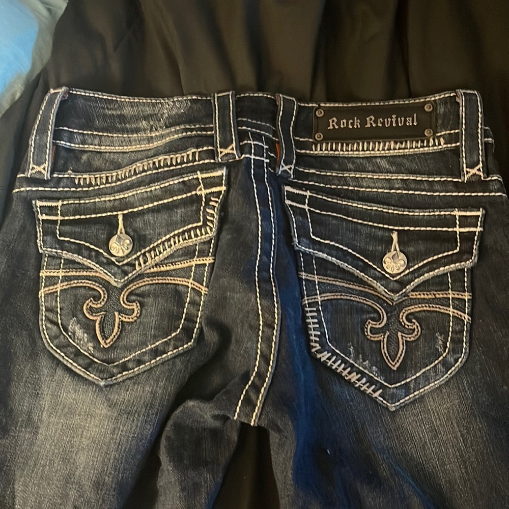 Rock revivals capris dark blue ,